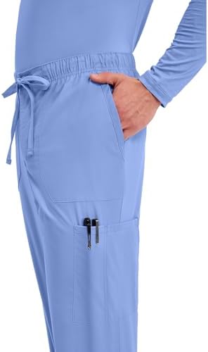 Cherokee Scrubs for Men Tapered Leg Cargo Scrub Pants with Zip Fly  5 Pockets Elastic Waist 2 Way Stretch & Easy Care   WW190