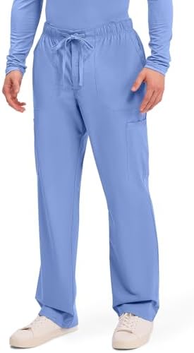 Cherokee Scrubs for Men Tapered Leg Cargo Scrub Pants with Zip Fly  5 Pockets Elastic Waist 2 Way Stretch & Easy Care   WW190