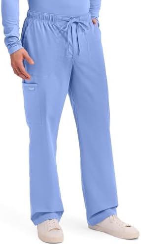 Cherokee Scrubs for Men Tapered Leg Cargo Scrub Pants with Zip Fly  5 Pockets Elastic Waist 2 Way Stretch & Easy Care   WW190