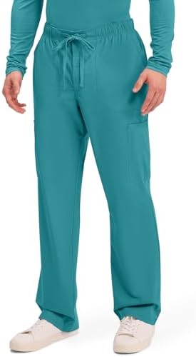 Cherokee Scrubs for Men Tapered Leg Cargo Scrub Pants with Zip Fly  5 Pockets Elastic Waist 2 Way Stretch & Easy Care   WW190