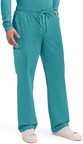 Cherokee Scrubs for Men Tapered Leg Cargo Scrub Pants with Zip Fly  5 Pockets Elastic Waist 2 Way Stretch & Easy Care   WW190