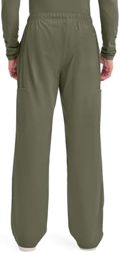 Cherokee Scrubs for Men Tapered Leg Cargo Scrub Pants with Zip Fly  5 Pockets Elastic Waist 2 Way Stretch & Easy Care   WW190