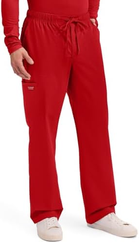 Cherokee Scrubs for Men Tapered Leg Cargo Scrub Pants with Zip Fly  5 Pockets Elastic Waist 2 Way Stretch & Easy Care   WW190
