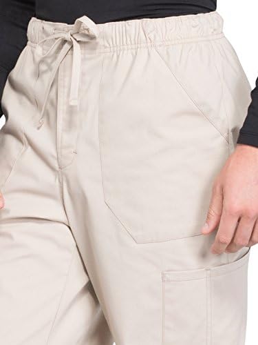 Cherokee Scrubs for Men Tapered Leg Cargo Scrub Pants with Zip Fly  5 Pockets Elastic Waist 2 Way Stretch & Easy Care   WW190