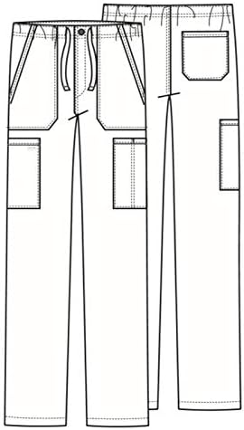 Cherokee Scrubs for Men Tapered Leg Cargo Scrub Pants with Zip Fly  5 Pockets Elastic Waist 2 Way Stretch & Easy Care   WW190