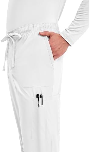 Cherokee Scrubs for Men Tapered Leg Cargo Scrub Pants with Zip Fly  5 Pockets Elastic Waist 2 Way Stretch & Easy Care   WW190