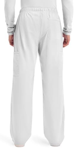 Cherokee Scrubs for Men Tapered Leg Cargo Scrub Pants with Zip Fly  5 Pockets Elastic Waist 2 Way Stretch & Easy Care   WW190