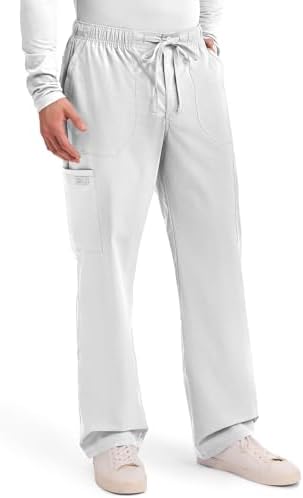 Cherokee Scrubs for Men Tapered Leg Cargo Scrub Pants with Zip Fly  5 Pockets Elastic Waist 2 Way Stretch & Easy Care   WW190