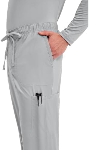 Cherokee Scrubs for Men Tapered Leg Cargo Scrub Pants with Zip Fly  5 Pockets Elastic Waist 2 Way Stretch & Easy Care   WW190