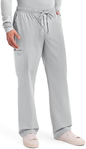 Cherokee Scrubs for Men Tapered Leg Cargo Scrub Pants with Zip Fly  5 Pockets Elastic Waist 2 Way Stretch & Easy Care   WW190