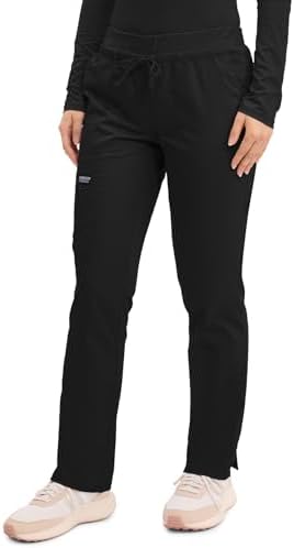 Cherokee Scrubs for Women Mid Rise Tapered Leg Drawstring Pant with 5 Pockets  Cargo Bottom with 2 Way Stretch Fabric  WW105