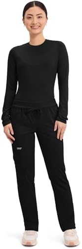 Cherokee Scrubs for Women Mid Rise Tapered Leg Drawstring Pant with 5 Pockets  Cargo Bottom with 2 Way Stretch Fabric  WW105
