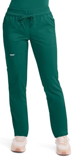 Cherokee Scrubs for Women Mid Rise Tapered Leg Drawstring Pant with 5 Pockets  Cargo Bottom with 2 Way Stretch Fabric  WW105