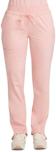 Cherokee Scrubs for Women Mid Rise Tapered Leg Drawstring Pant with 5 Pockets  Cargo Bottom with 2 Way Stretch Fabric  WW105