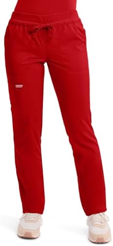 Cherokee Scrubs for Women Mid Rise Tapered Leg Drawstring Pant with 5 Pockets  Cargo Bottom with 2 Way Stretch Fabric  WW105