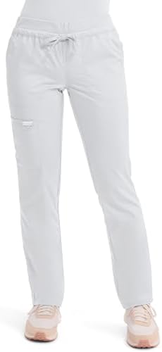 Cherokee Scrubs for Women Mid Rise Tapered Leg Drawstring Pant with 5 Pockets  Cargo Bottom with 2 Way Stretch Fabric  WW105