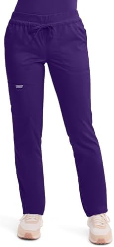 Cherokee Scrubs for Women Mid Rise Tapered Leg Drawstring Pant with 5 Pockets  Cargo Bottom with 2 Way Stretch Fabric  WW105