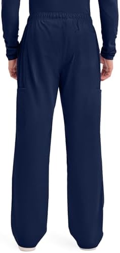 Cherokee Scrubs for Men Tapered Leg Mens Cargo Scrub Pants 5 Pockets Drawstring 2 Way Stretch Medical Scrub Bottom WW190