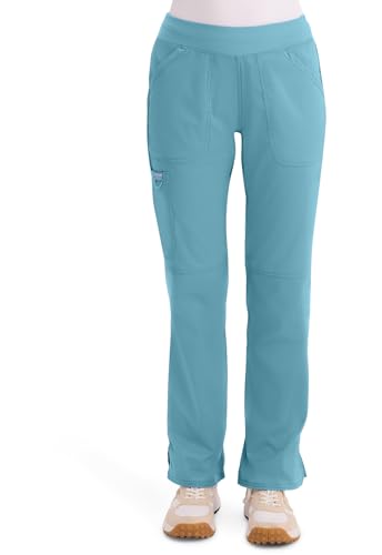 Cherokee Women Scrub Pant with Straight Leg Pull on Pant Medical Bottom with 4 Pocket & 2 Way Stretch Fabric   WW110