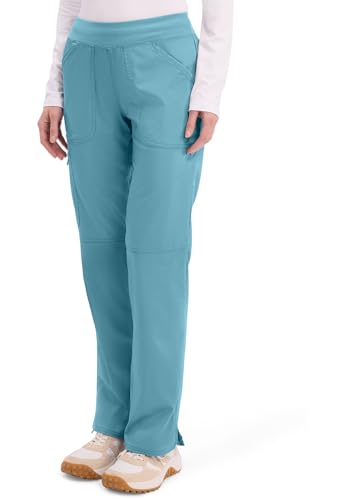 Cherokee Women Scrub Pant with Straight Leg Pull on Pant Medical Bottom with 4 Pocket & 2 Way Stretch Fabric   WW110