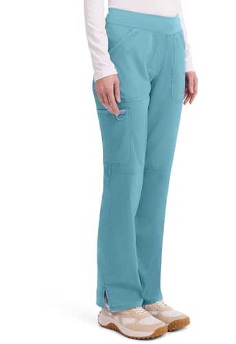 Cherokee Women Scrub Pant with Straight Leg Pull on Pant Medical Bottom with 4 Pocket & 2 Way Stretch Fabric   WW110
