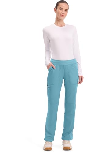 Cherokee Women Scrub Pant with Straight Leg Pull on Pant Medical Bottom with 4 Pocket & 2 Way Stretch Fabric   WW110