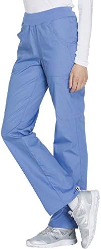 Cherokee Women Scrub Pant with Straight Leg Pull on Pant Medical Bottom with 4 Pocket & 2 Way Stretch Fabric   WW110