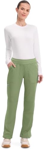 Cherokee Women Scrub Pant with Straight Leg Pull on Pant Medical Bottom with 4 Pocket & 2 Way Stretch Fabric   WW110