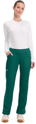 Cherokee Women Scrub Pant with Straight Leg Pull on Pant Medical Bottom with 4 Pocket & 2 Way Stretch Fabric   WW110