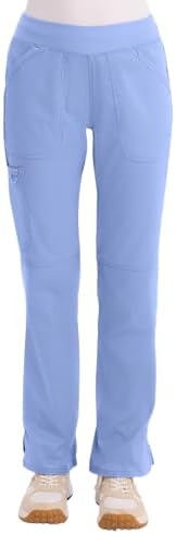 Cherokee Women Scrub Pant with Straight Leg Pull on Pant Medical Bottom with 4 Pocket & 2 Way Stretch Fabric   WW110