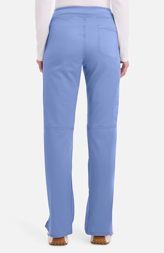 Cherokee Women Scrub Pant with Straight Leg Pull on Pant Medical Bottom with 4 Pocket & 2 Way Stretch Fabric   WW110