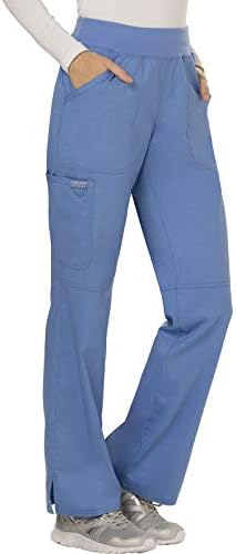 Cherokee Women Scrub Pant with Straight Leg Pull on Pant Medical Bottom with 4 Pocket & 2 Way Stretch Fabric   WW110