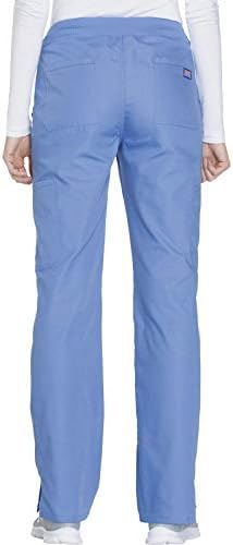 Cherokee Women Scrub Pant with Straight Leg Pull on Pant Medical Bottom with 4 Pocket & 2 Way Stretch Fabric   WW110