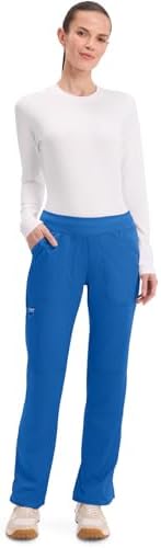 Cherokee Women Scrub Pant with Straight Leg Pull on Pant Medical Bottom with 4 Pocket & 2 Way Stretch Fabric   WW110