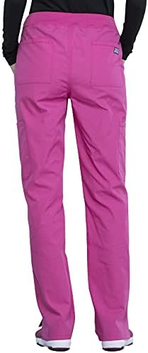 Cherokee Women Scrub Pant with Straight Leg Pull on Pant Medical Bottom with 4 Pocket & 2 Way Stretch Fabric   WW110
