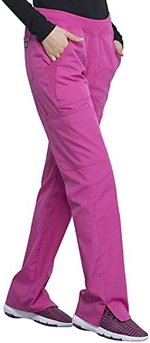 Cherokee Women Scrub Pant with Straight Leg Pull on Pant Medical Bottom with 4 Pocket & 2 Way Stretch Fabric   WW110