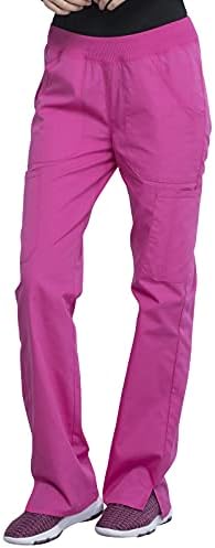 Cherokee Women Scrub Pant with Straight Leg Pull on Pant Medical Bottom with 4 Pocket & 2 Way Stretch Fabric   WW110