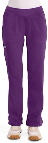 Cherokee Women Scrub Pant with Straight Leg Pull on Pant Medical Bottom with 4 Pocket & 2 Way Stretch Fabric   WW110