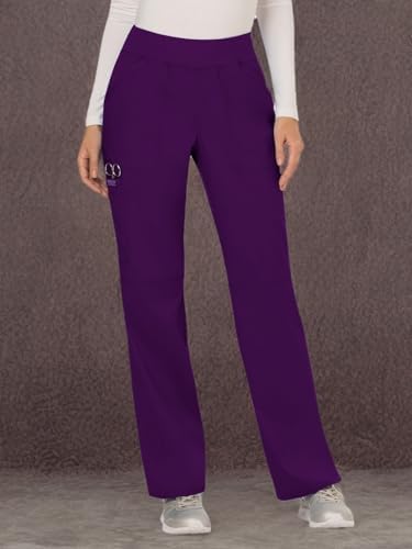 Cherokee Women Scrub Pant with Straight Leg Pull on Pant Medical Bottom with 4 Pocket & 2 Way Stretch Fabric   WW110