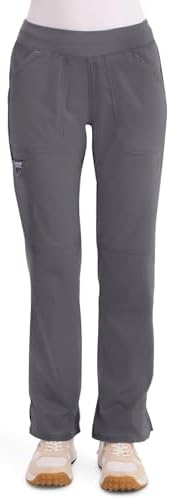Cherokee Women Scrub Pant with Straight Leg Pull on Pant Medical Bottom with 4 Pocket & 2 Way Stretch Fabric   WW110