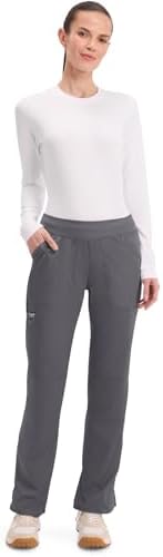 Cherokee Women Scrub Pant with Straight Leg Pull on Pant Medical Bottom with 4 Pocket & 2 Way Stretch Fabric   WW110