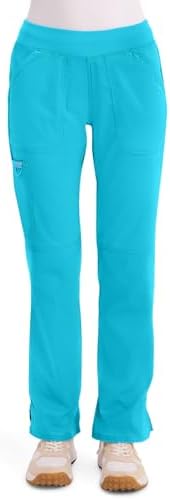 Cherokee Women Scrub Pant with Straight Leg Pull on Pant Medical Bottom with 4 Pocket & 2 Way Stretch Fabric   WW110