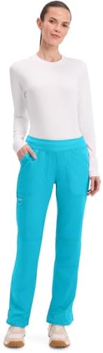 Cherokee Women Scrub Pant with Straight Leg Pull on Pant Medical Bottom with 4 Pocket & 2 Way Stretch Fabric   WW110