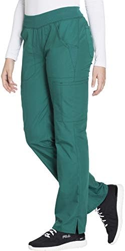 Cherokee Women Scrub Pant with Straight Leg Pull on Pant Medical Bottom with 4 Pocket & 2 Way Stretch Fabric   WW110