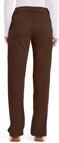 Cherokee Women Scrub Pant with Straight Leg Pull on Pant Medical Bottom with 4 Pocket & 2 Way Stretch Fabric   WW110