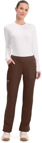 Cherokee Women Scrub Pant with Straight Leg Pull on Pant Medical Bottom with 4 Pocket & 2 Way Stretch Fabric   WW110