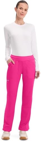 Cherokee Women Scrub Pant with Straight Leg Pull on Pant Medical Bottom with 4 Pocket & 2 Way Stretch Fabric   WW110