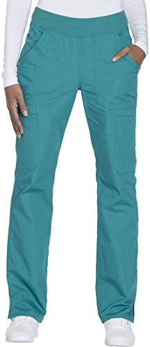 Cherokee Women Scrub Pant with Straight Leg Pull on Pant Medical Bottom with 4 Pocket & 2 Way Stretch Fabric   WW110