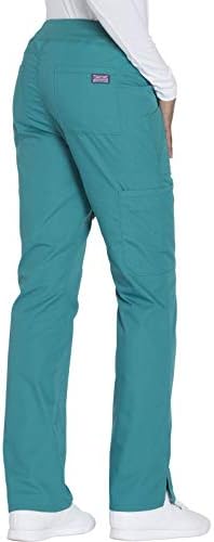 Cherokee Women Scrub Pant with Straight Leg Pull on Pant Medical Bottom with 4 Pocket & 2 Way Stretch Fabric   WW110