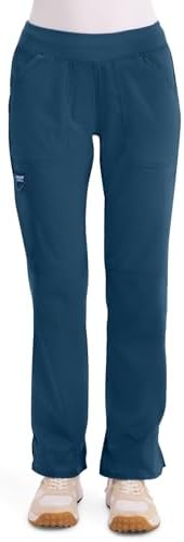 Cherokee Women Scrub Pant with Straight Leg Pull on Pant Medical Bottom with 4 Pocket & 2 Way Stretch Fabric   WW110